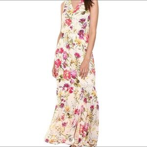 ECI Printed CRINKLE button front maxi dress S